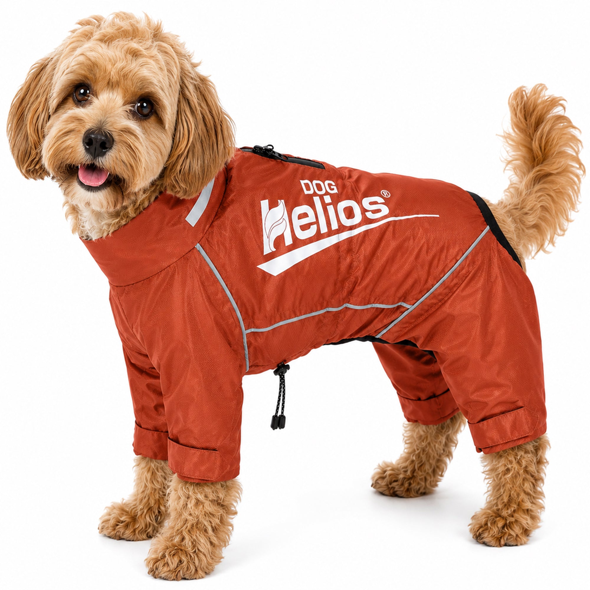 Dog Helios ® 'Hurricanine' Waterproof and Reflective Full Body Dog Coat X-Small Tangerine