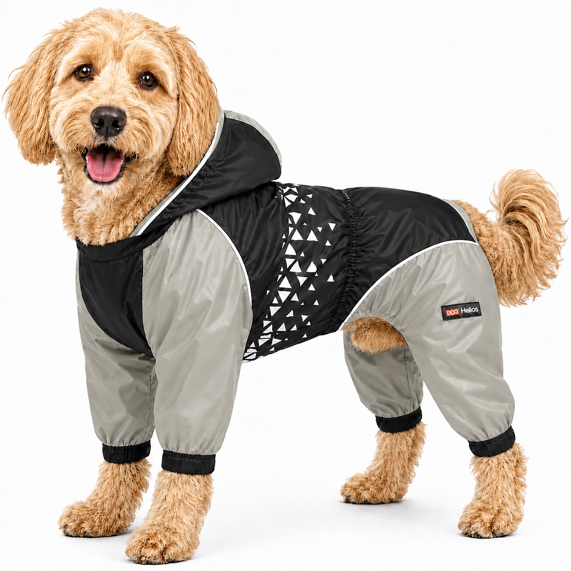 Dog Helios 'Vortex' Full Bodied Waterproof Windbreaker Dog Jacket X-Small Black