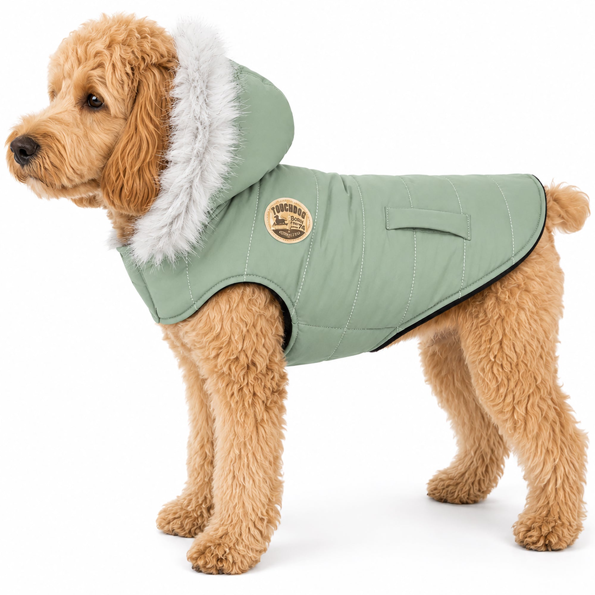 Touchdog 'Eskimo-Swag' Duck-Down Insulated Winter Dog Coat Parka X-Small Mint Green