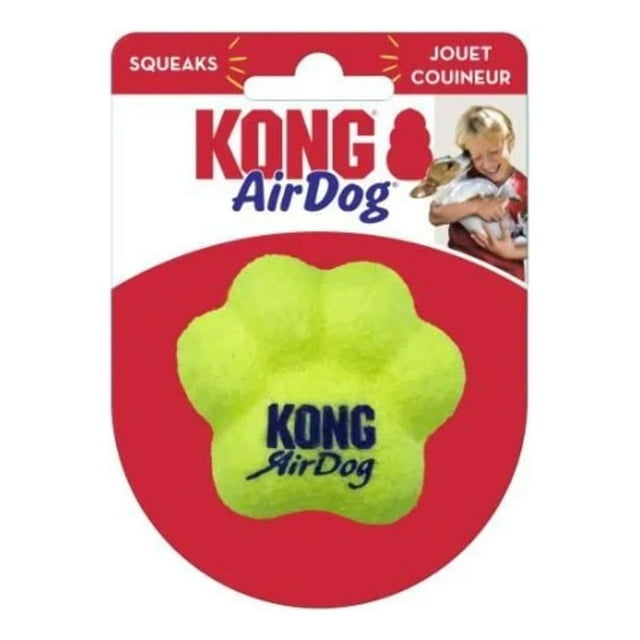 Kong AirDog Squeaky Paw Shaped Felt Fetch Dog Toy - Medium  