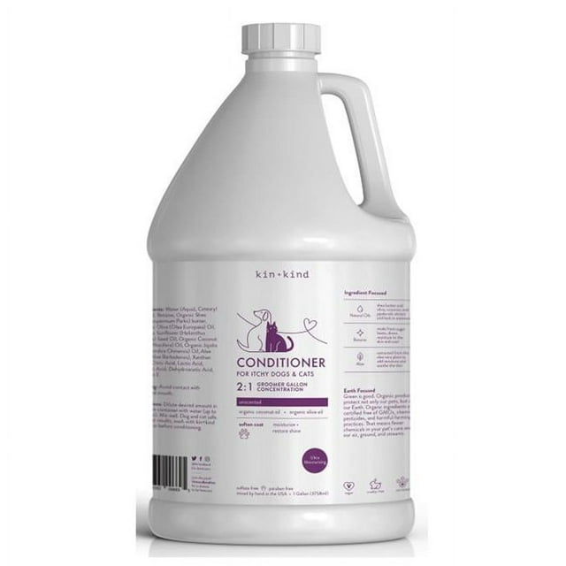 KIN + KIND Dilution Itchy-Skin Professional Grooming Cat and Dog Conditioner - 1 Gallon