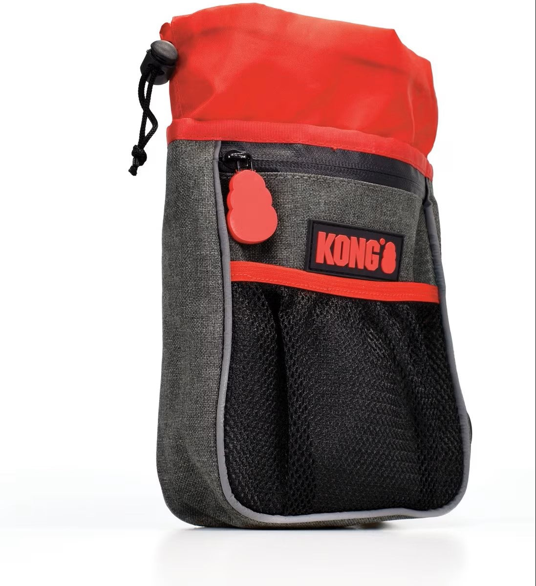 Kong Hiking Multi-Pocket Travel Pet Food and Treats Storage Bag - Black and Red  