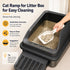 Pet Life ® “Open-Top” Modern Mess-Reducing Stainless Steel Cat Litter Box