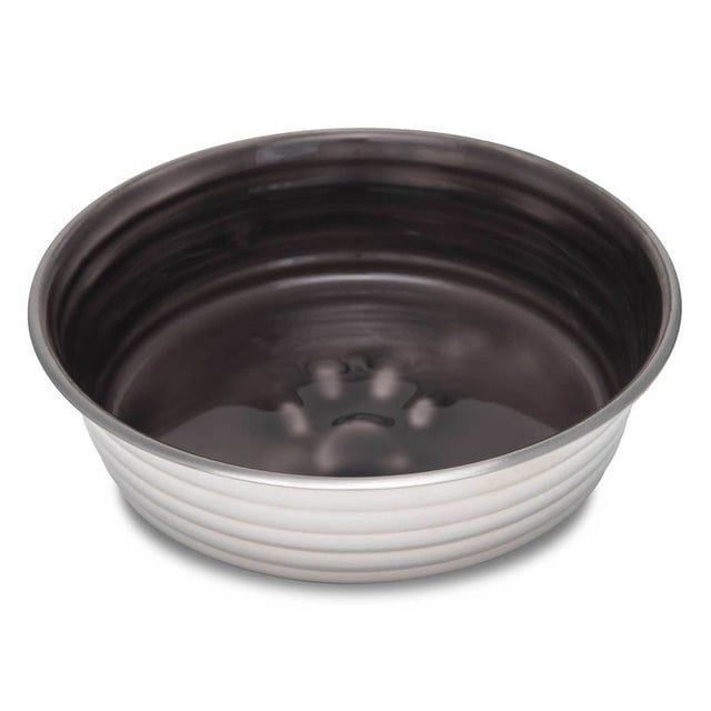 Loving Pets Bella Le Bol Stainless Steel Cat and Dog Bowl Charcoal Medium