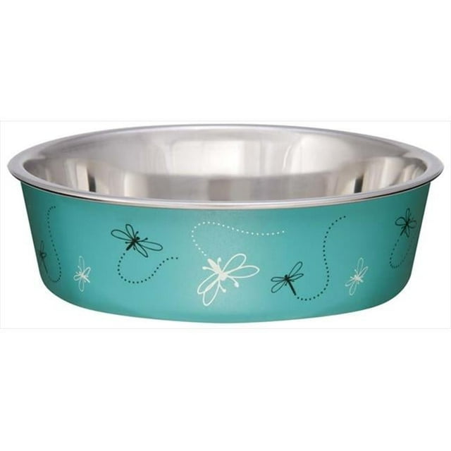 Loving Pets Bella Stainless Steel Cat and Dog Bowl Turquiose Medium