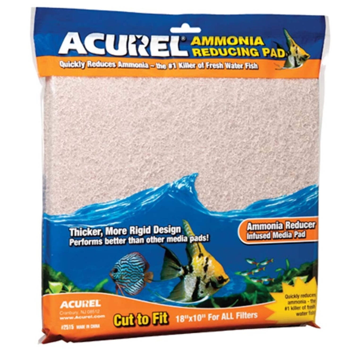 Acurel Ammonia Reducing Media Pad Aquarium and Pond Filter Accessory - 10X18