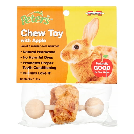 Marshall Peter's Natural Rabbit and Small Animal Chew Toy With Apple - Small