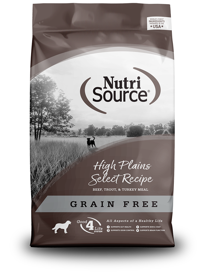 Nutrisource Grain Free High Plains Select Beef and Trout Dry Dog Food - 30 lb Bag