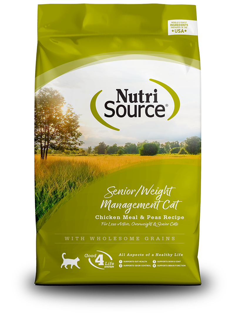 Nutrisource Cat Senior Weight Mgt Chicken & Rice Dry Cat Food - 1.5 lb Bag