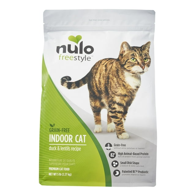Nulo Freestyle Grain-Free High-Protein Omega-3 Duck and Lentils Recipe Indoor Dry Cat Food 5 Pounds
