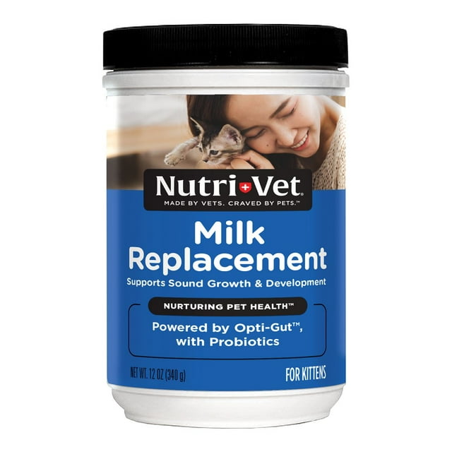 Nutri-Vet Milk Replacer Powder with Probiotics for Nursing Kittens - 12 Oz