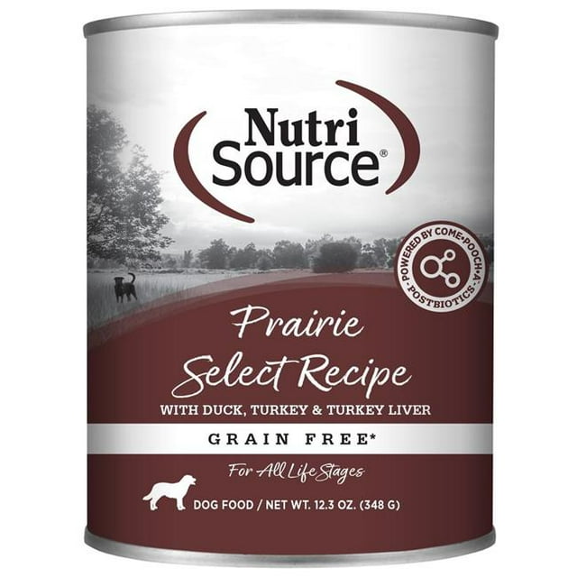 Nutrisource Grain-Free Prairie Select Duck and Turkey Canned Dog Food - 12.3 Oz - Case of 12