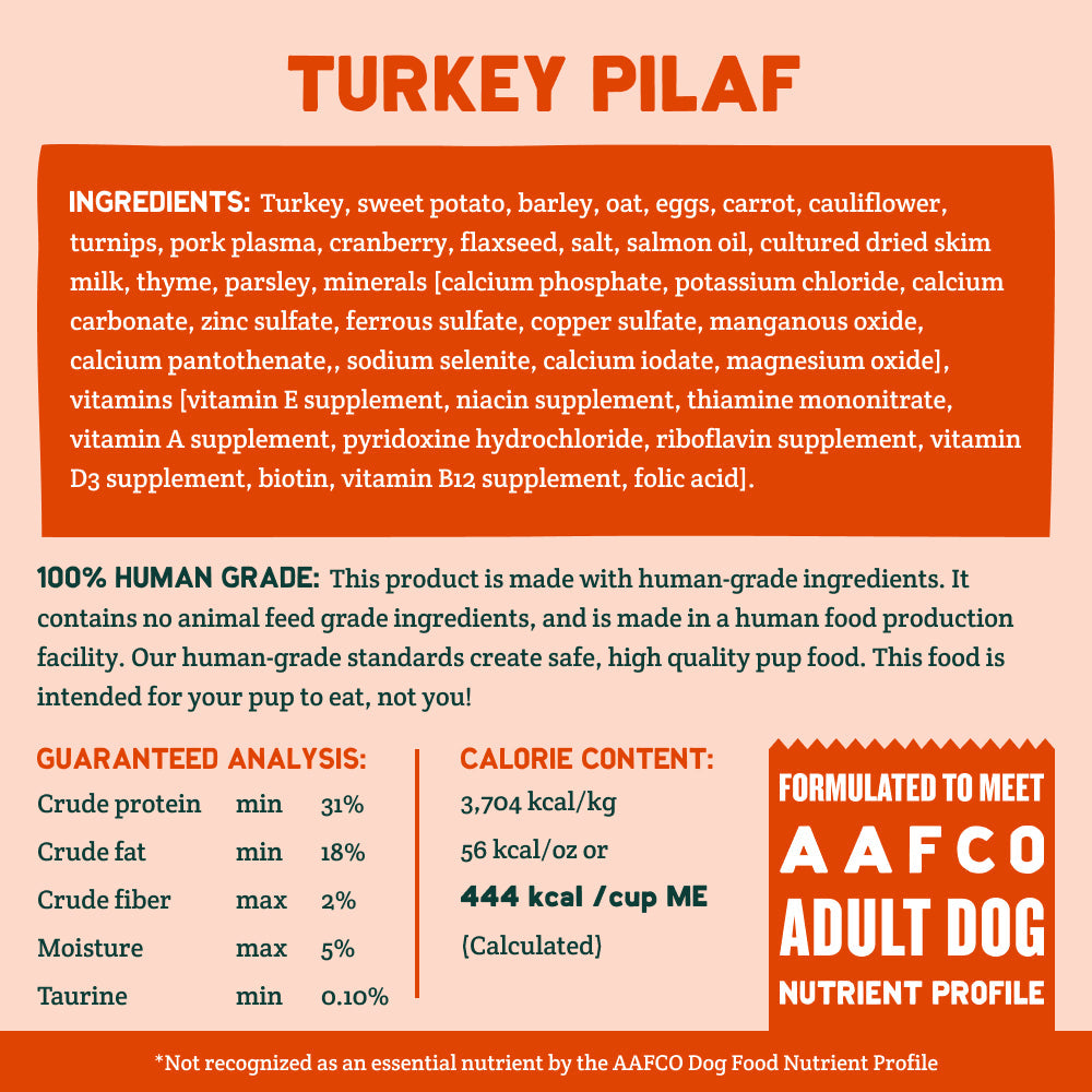 A Pup Above Cubies Friendly Grains Turkey Pilaf Air-Dried Dog Food - 2.5 Oz - 10 Count