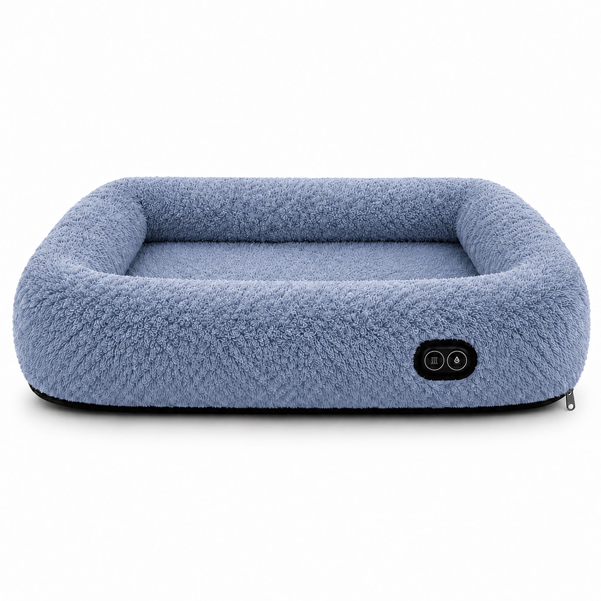Pet Life ® “Therma-Vibe” Heating and Massaging Smart Pet Bed Small Blue
