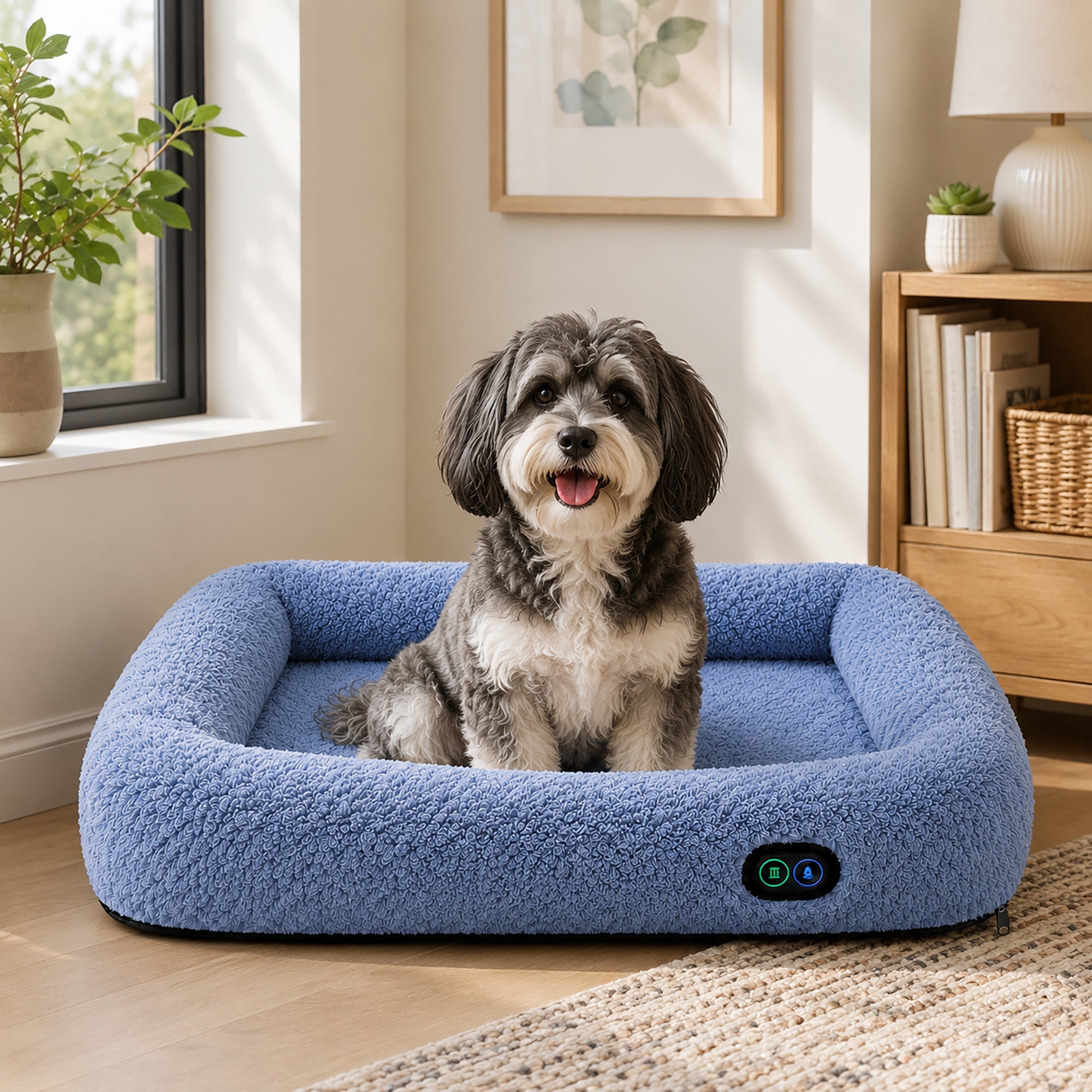 Pet Life ® “Therma-Vibe” Heating and Massaging Smart Pet Bed