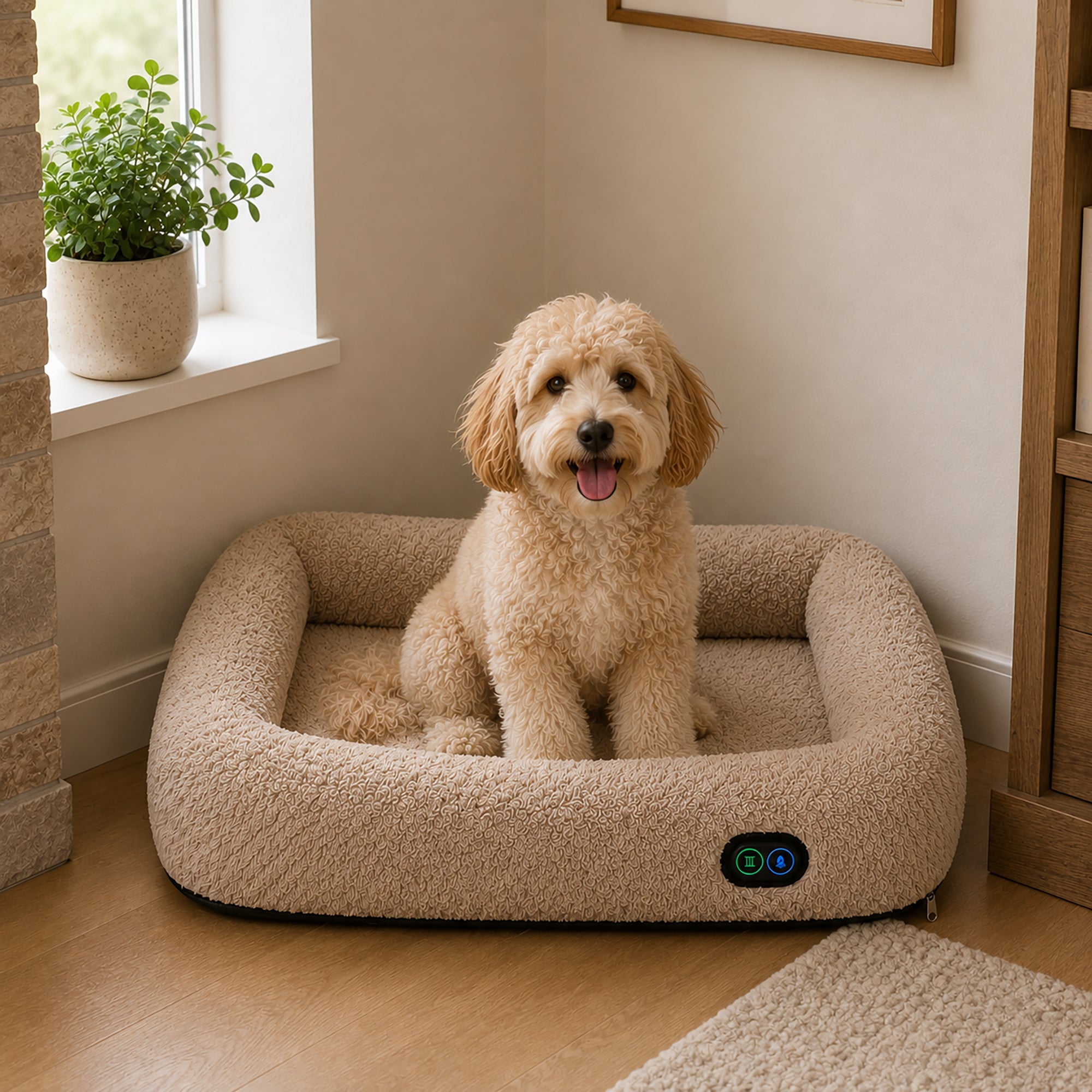 Pet Life ® “Therma-Vibe” Heating and Massaging Smart Pet Bed
