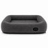 Pet Life ® “Therma-Vibe” Heating and Massaging Smart Pet Bed Small Charcoal Gray