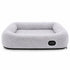 Pet Life ® “Therma-Vibe” Heating and Massaging Smart Pet Bed Small Light Gray