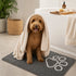 Pet Life ® 'Fuzzy' Quick-Drying Microfiber Anti-Skid and Machine Washable Dog Mat Pet Bed - 2 Pack - Gray