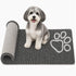Pet Life ® 'Fuzzy' Quick-Drying Microfiber Anti-Skid and Machine Washable Dog Mat Pet Bed - 2 Pack - Gray