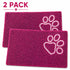 Pet Life ® 'Fuzzy' Quick-Drying Microfiber Anti-Skid and Machine Washable Dog Mat Pet Bed - 2 Pack - Pink Default Title
