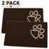 Pet Life ® 'Fuzzy' Quick-Drying Microfiber Anti-Skid and Machine Washable Dog Mat Pet Bed - 2 Pack - Dark Brown Default Title