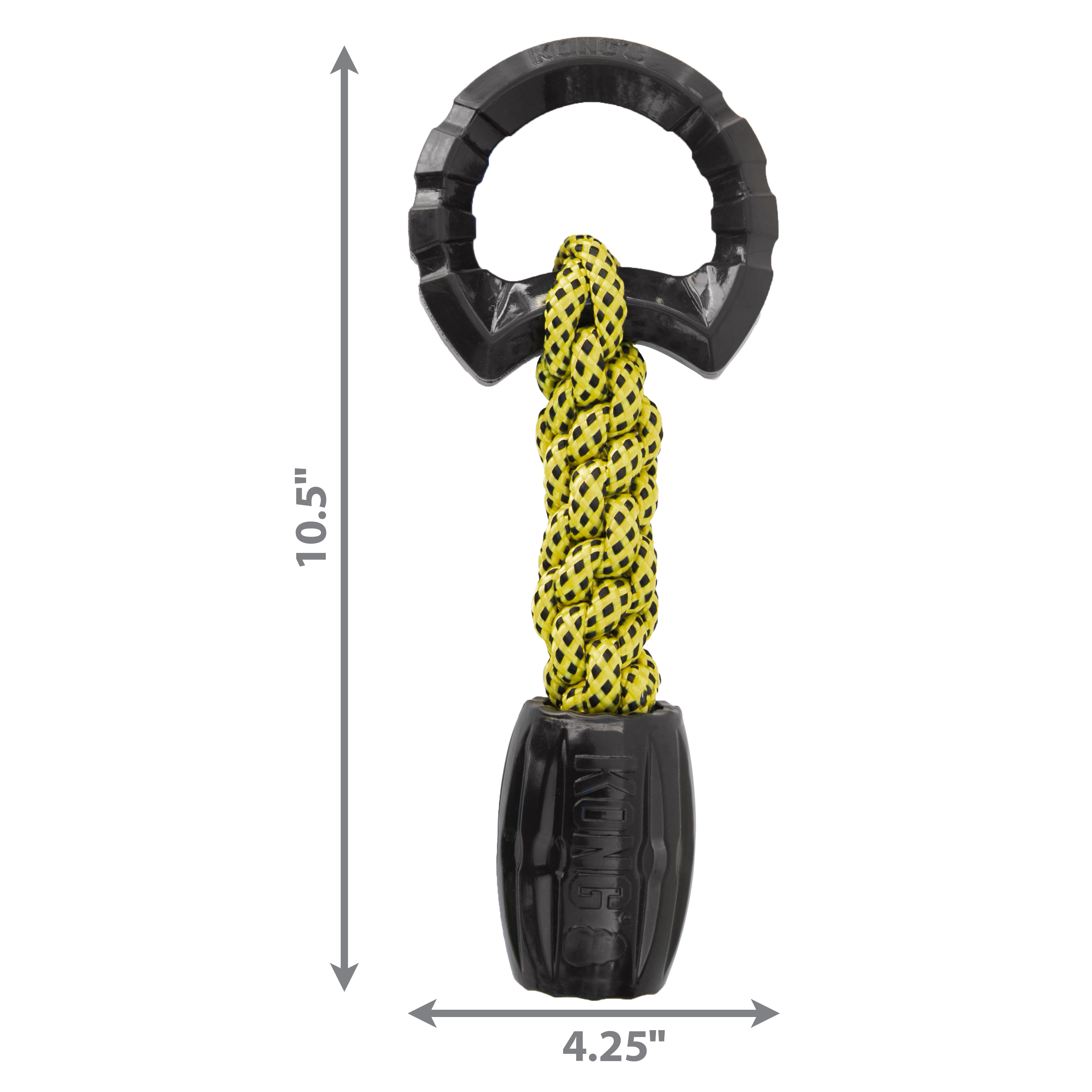 Kong Jaxx Braided Tug and Rope Durable Rubber Dog Toy - Large  