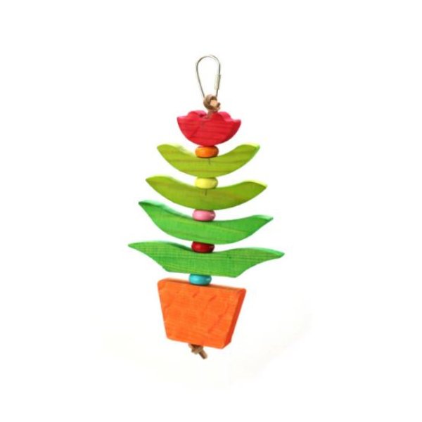 A&E Cage Company Happy Beaks Flower Flutter Bird Toy - Medium