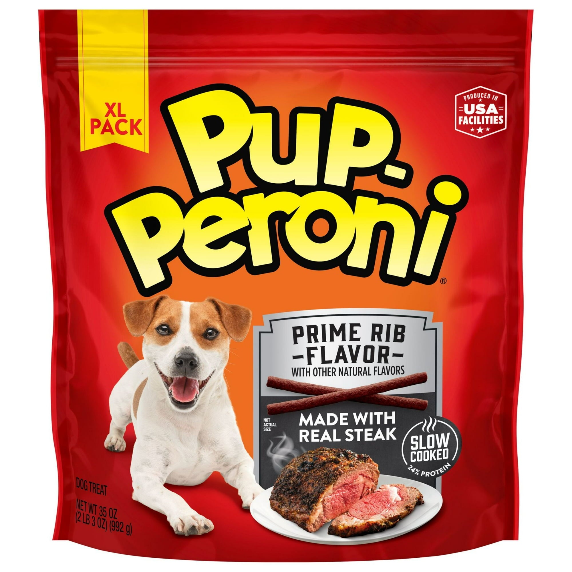 Pup-Peroni Prime Rib Steak Flavor Slow-Cooked Soft and Chewy Dog Treats - 35 Oz