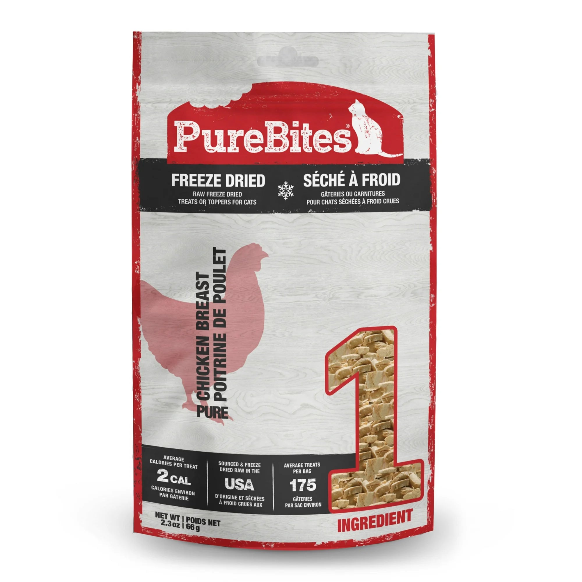 Purebites Chicken Breast Freeze-Dried Cat Treats - 2.3 oz Bag