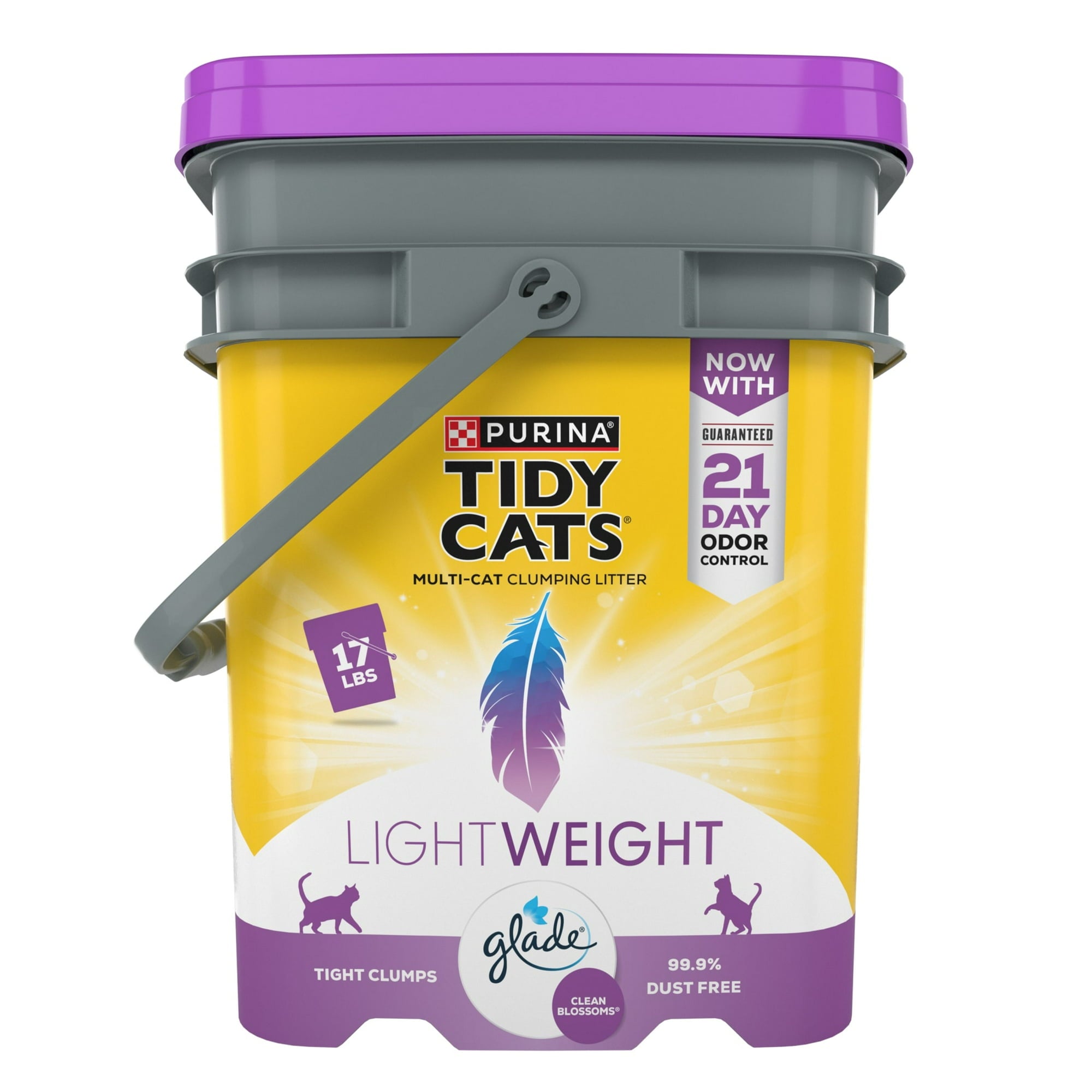 Purina Tidy Cats Lighttweight Low-Dust Clumping Scented Glade Clean Blossoms Clay Multi Cat Litter - 17 Lbs