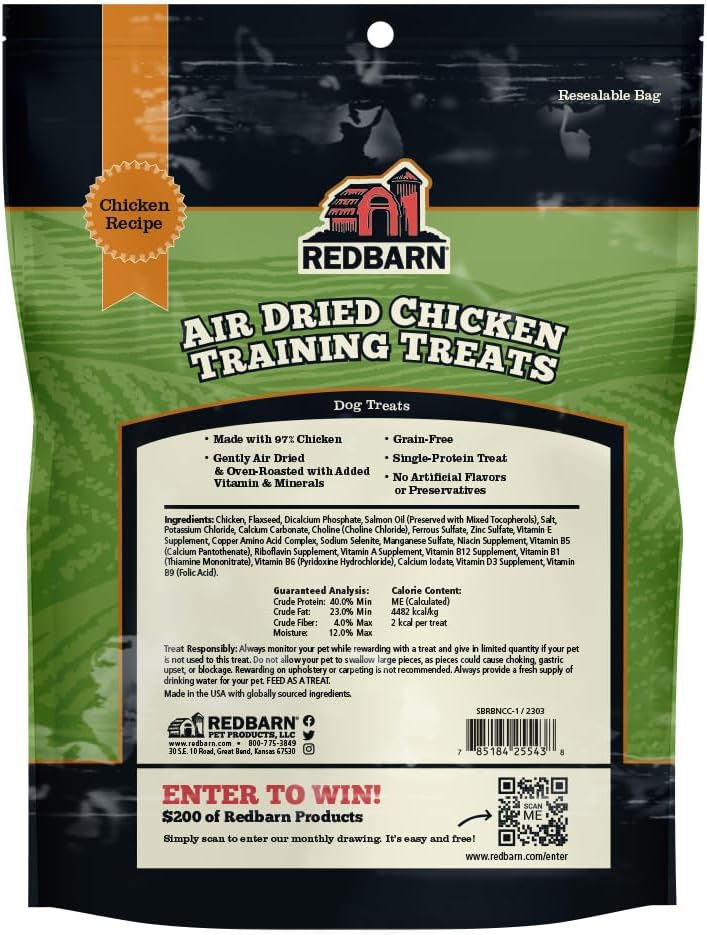 Red Barn Dog Chunky Meat Cuts Chicken Dehydrated Dog Treats - 8 Oz