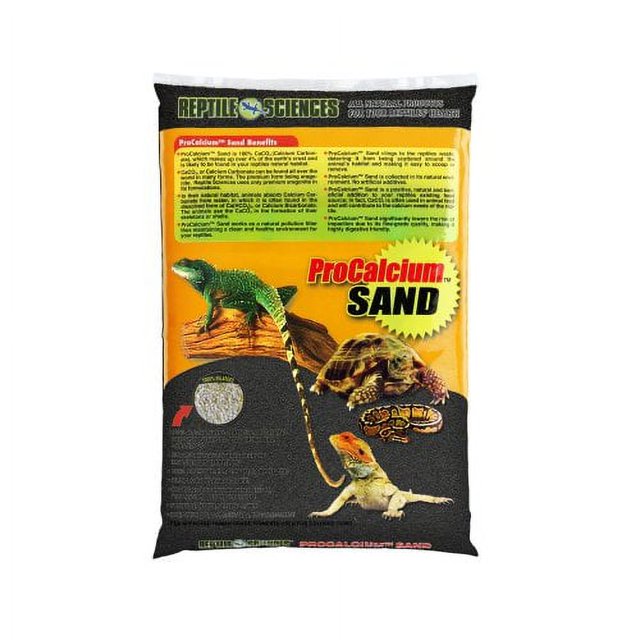 Nature's Ocean Reptile Sciences ProCalcium Natural Terrarium Sand Substrate - Black - 10 Lbs - Case of 4
