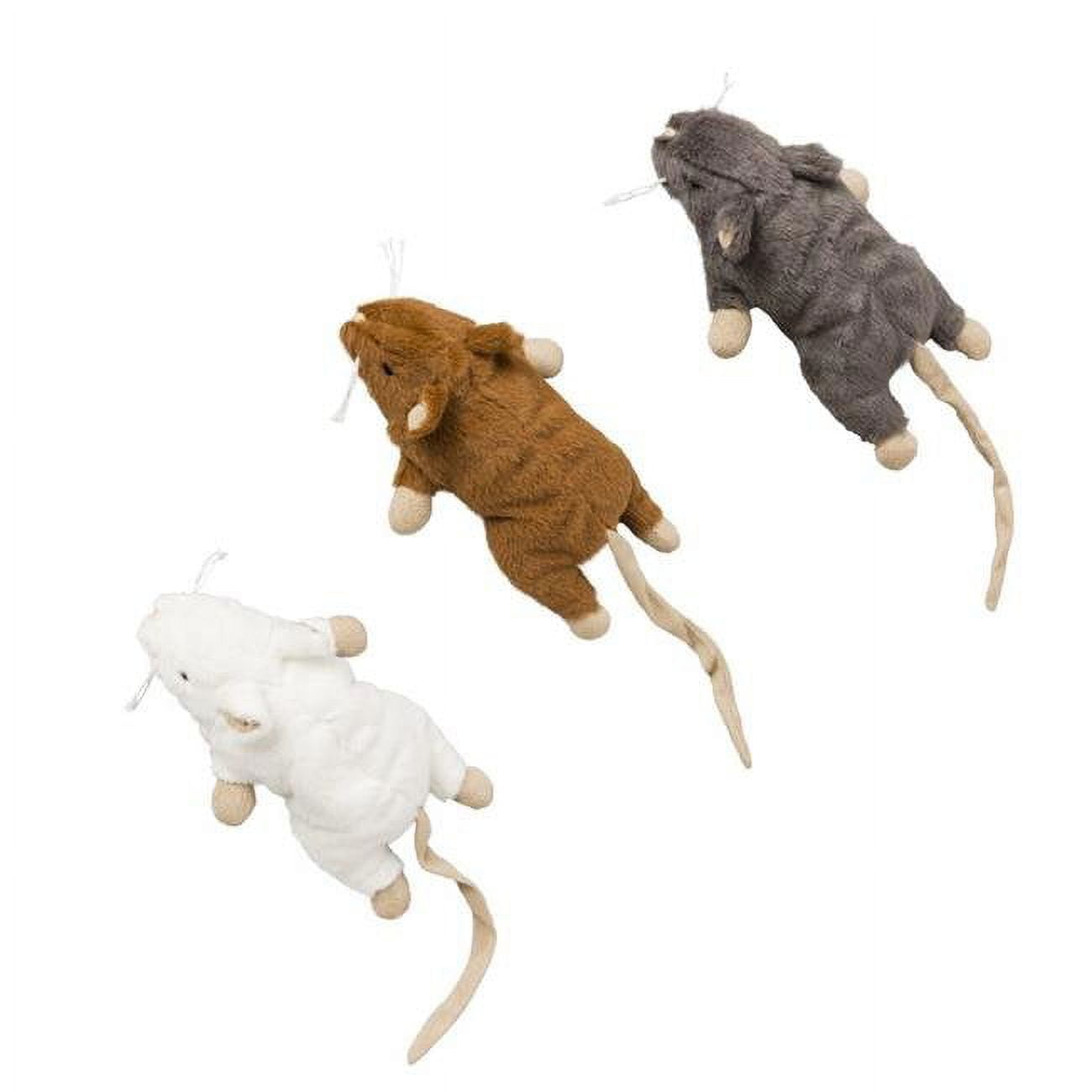 Ethical SPOT Big Mouse Bertha Life-Sized Mouse Crinkle and Plush Catnip Cat Toy - Assorted - 7 Inch