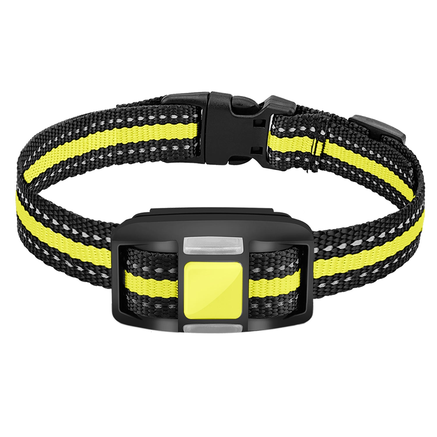 Pet Life ®  Yard-Trek 1-to-2 Dog 550 Yard Range 16-Level Vibration and Sound Training Dog Collar - Yellow  