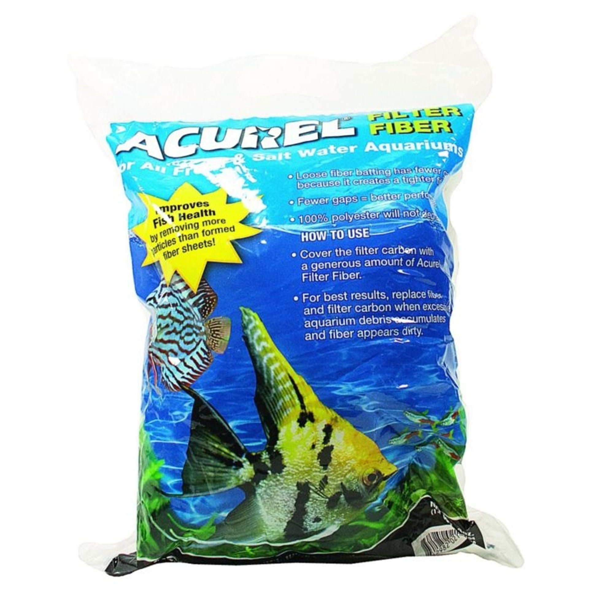 Acurel 100% Polyester Fiber Freshwater and Saltwater Aquarium Filter Media - 8 Oz