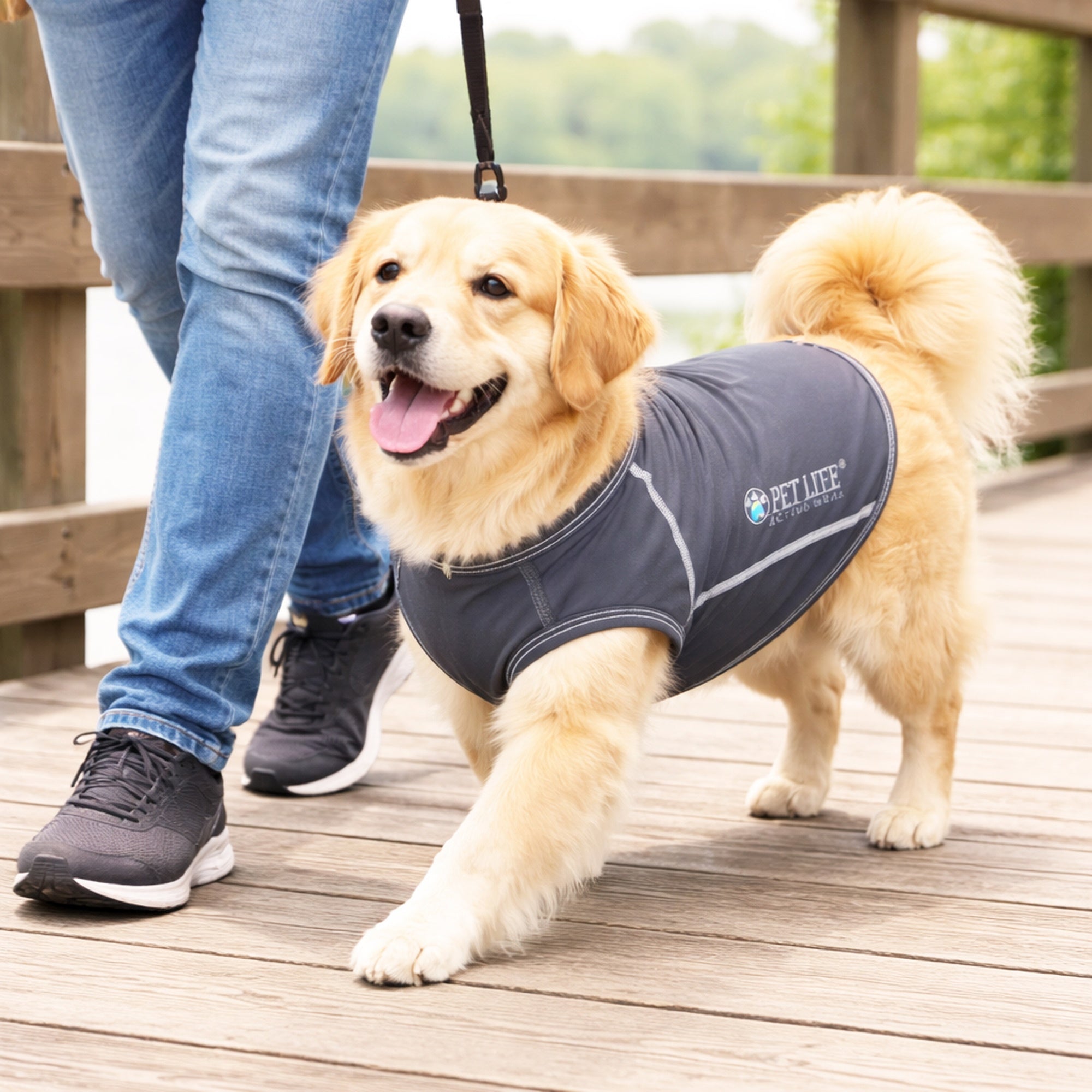 Pet Life ® Active 'Racerbark' 4-Way-Stretch Yoga Fitness Dog T-Shirt Tank Top