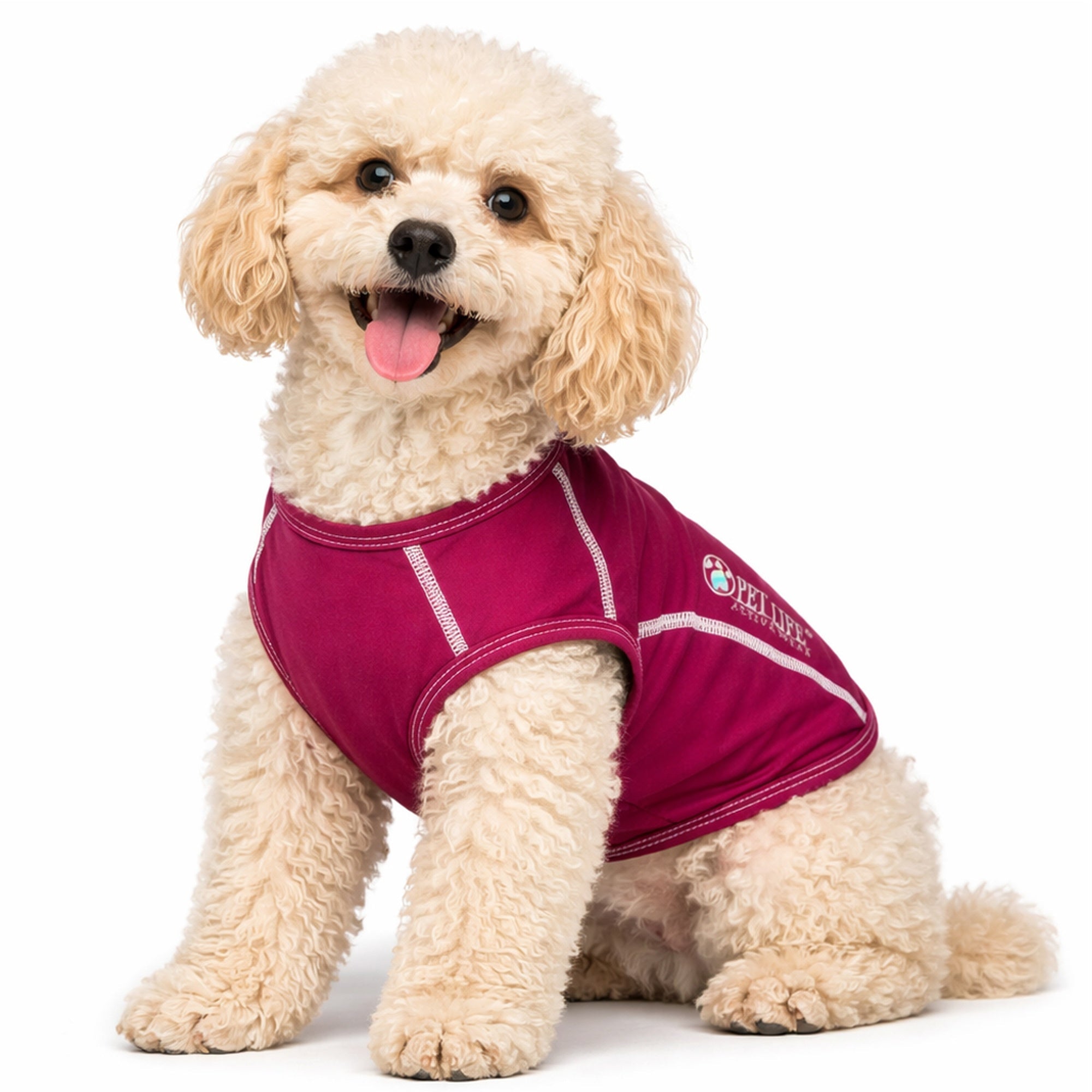 Pet Life ® Active 'Racerbark' 4-Way-Stretch Yoga Fitness Dog T-Shirt Tank Top