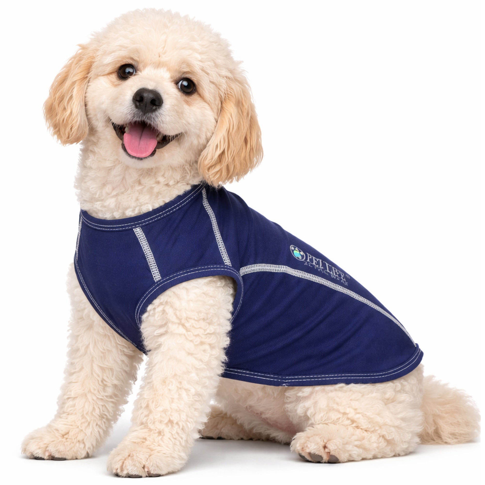 Pet Life ® Active 'Racerbark' 4-Way-Stretch Yoga Fitness Dog T-Shirt Tank Top