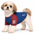 Pet Life ® Active 'Hybreed' 4-Way-Stretch Fitness Performance Dog T-Shirt X-Small Blue W/ Maroon Sleeves