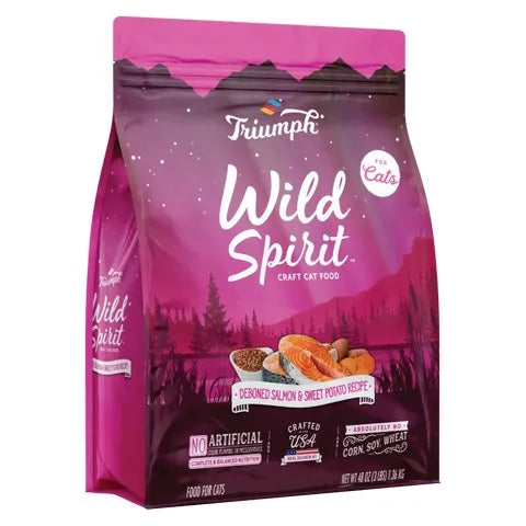 Triumph Wild Spirit Deboned Salmon & Sweet Potato Dry Cat Food - 3 lb Bag  