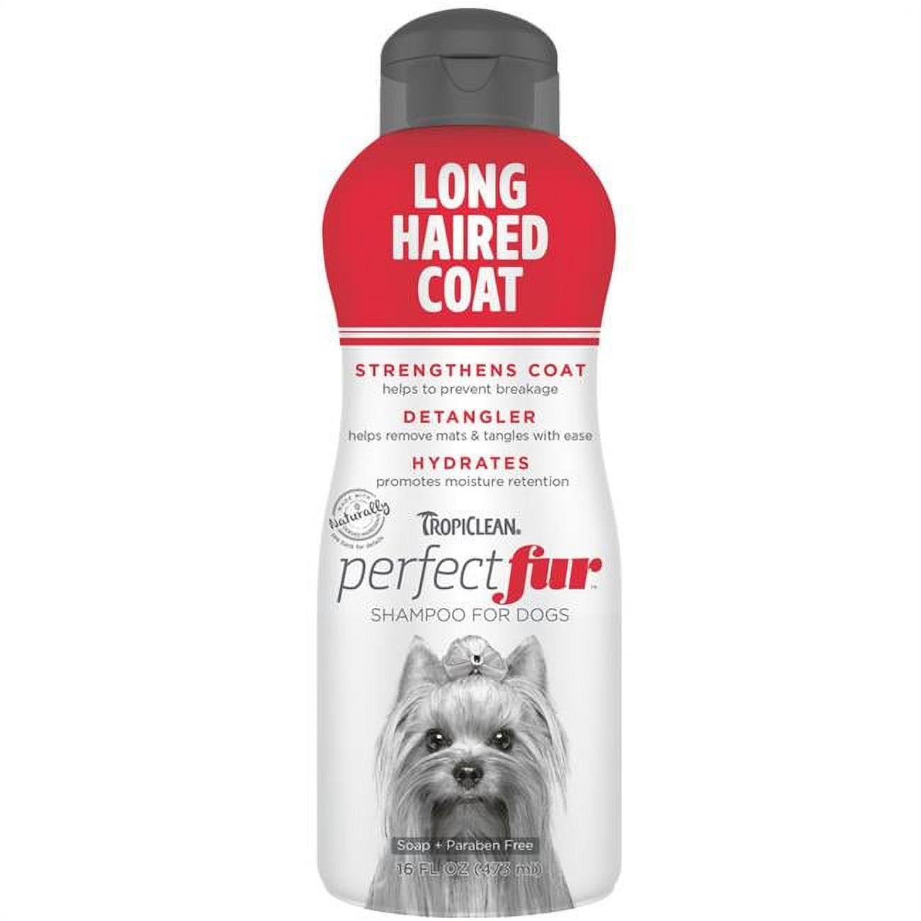 Tropiclean Perfect Fur Sweet Citrus Hydrating Detangling and Coat Strengthening Long-Hair Dog Shampoo - 16 Oz