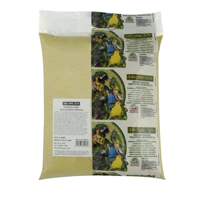 Hagen Hari Tropican Hand-Feeding Formula Baby Optimal Growth Parrot Bird Food 11 Pounds