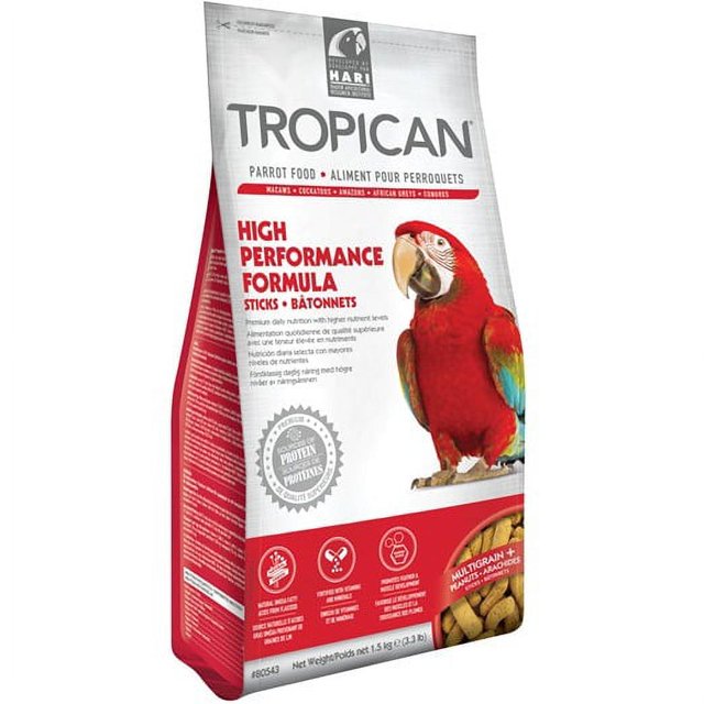 Hagen Hari Tropican High-Performance Vitamin Sticks Peanuts and Sunflower Parrot Bird Food 3.3 Pounds