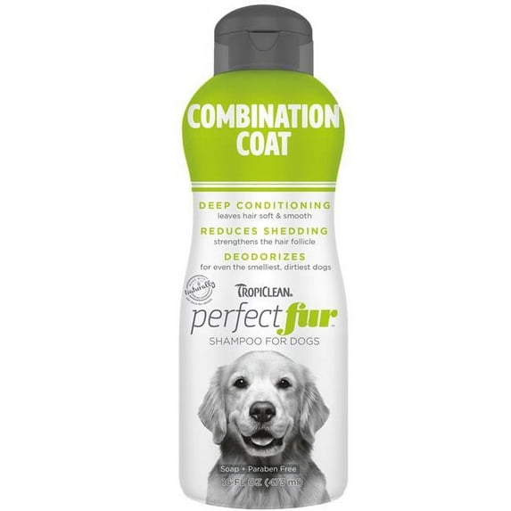 Tropiclean Perfect Fur Sweet Citrus Shed Reducing Conditioning and Deodorizing Combo Dog Shampoo - 16 Oz