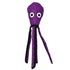 Tuffy's Ocean Creature Squid Float and Squeak Nylon and Plush Fetch Dog Toy - Purple