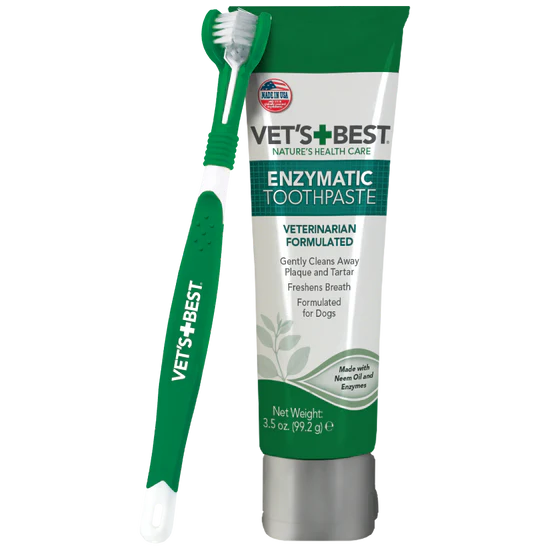 Vet's Best Enzymatic Gel Toothpaste and Toothbrush Dental Care Kit - 3.5 Oz  