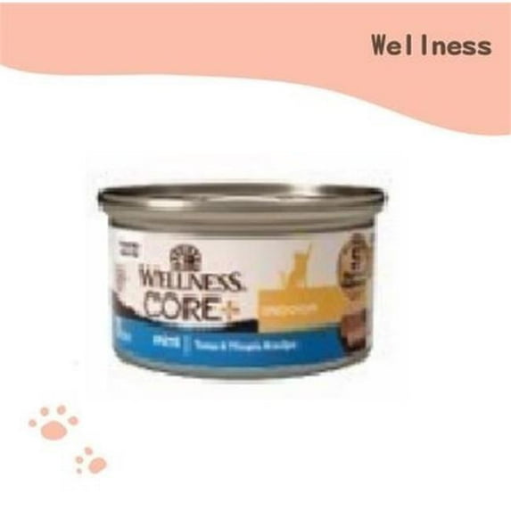 Wellness CORE+ Indoor Health Grain-Free Tuna and Tilapia Pate Canned Cat Food - 2.8 Oz - Case of 12 Default Title