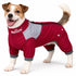 Dog Helios ® 'Tail Runner' Lightweight 4-Way-Stretch Breathable Yoga Dog Tracksuit X-Small Red And Grey