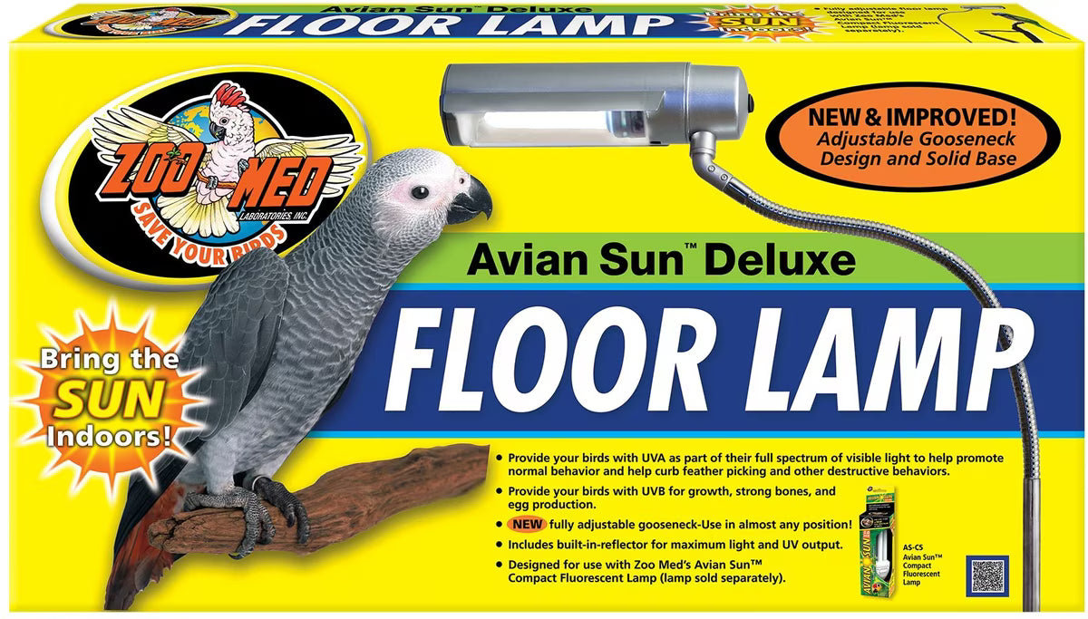 Zoo Med Laboratories Avian Sun Deluxe Bird Floor Lamp